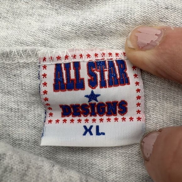 Vintage Duke Blue Devils Hoodie Tee XL 90s All Star Designs USA Single Stitch - Picture 7 of 7